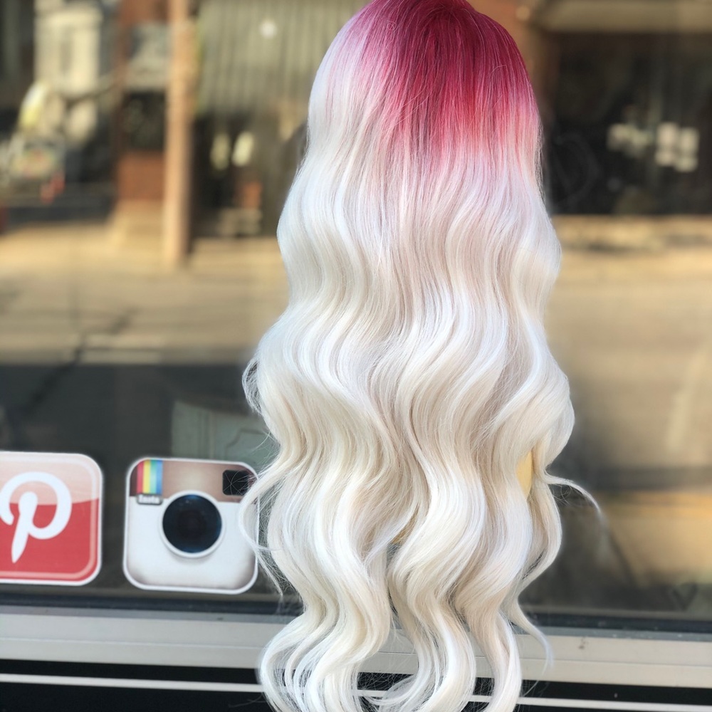 Red Beach Waves Wig 2020 Halloween Back in stock - Picture 3 of 8